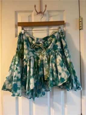 Diane Von Furstenberg DVF Convertible Ruffle Mini Skirt / Strapless Top Med $225